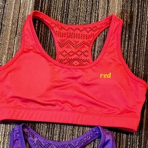 Zyia red bomber sports bra - size XL